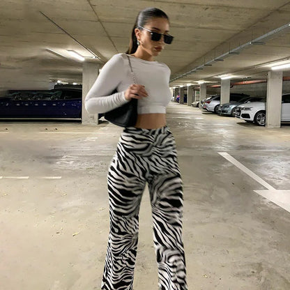 Zebra Wide Leg Pants