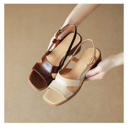 Open Toe Leather Sandals