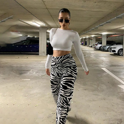 Zebra Wide Leg Pants