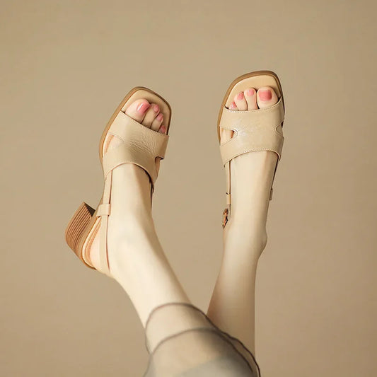 Open Toe Leather Sandals