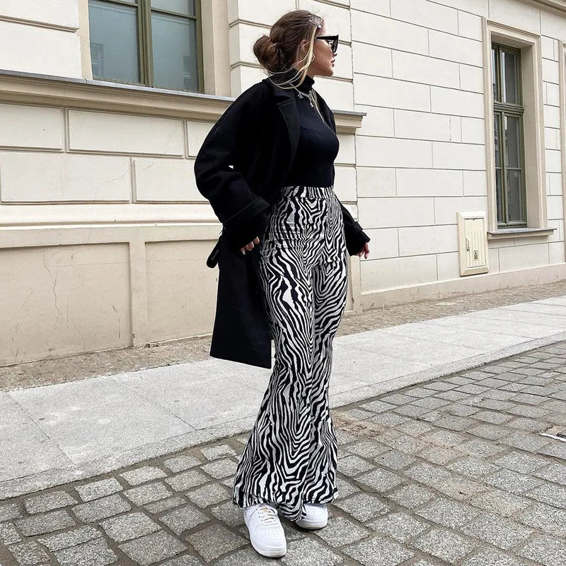 Zebra Wide Leg Pants